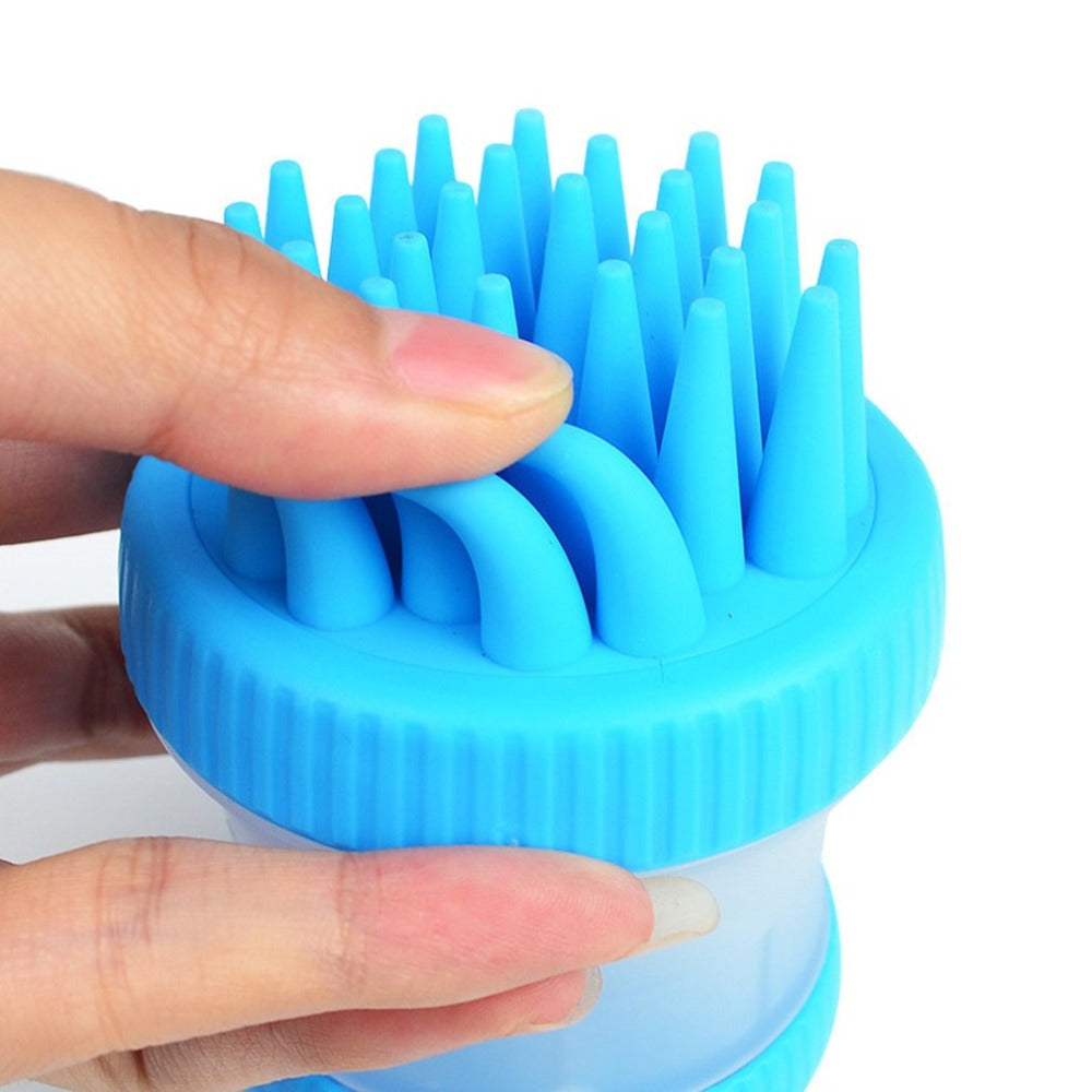 2-in-1 Dog Bath Brush & Paw Cleaner