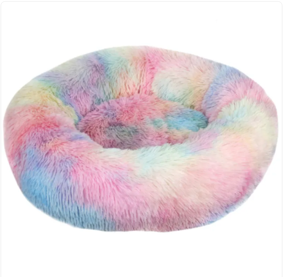 Cozy Calming Donut Dog Bed